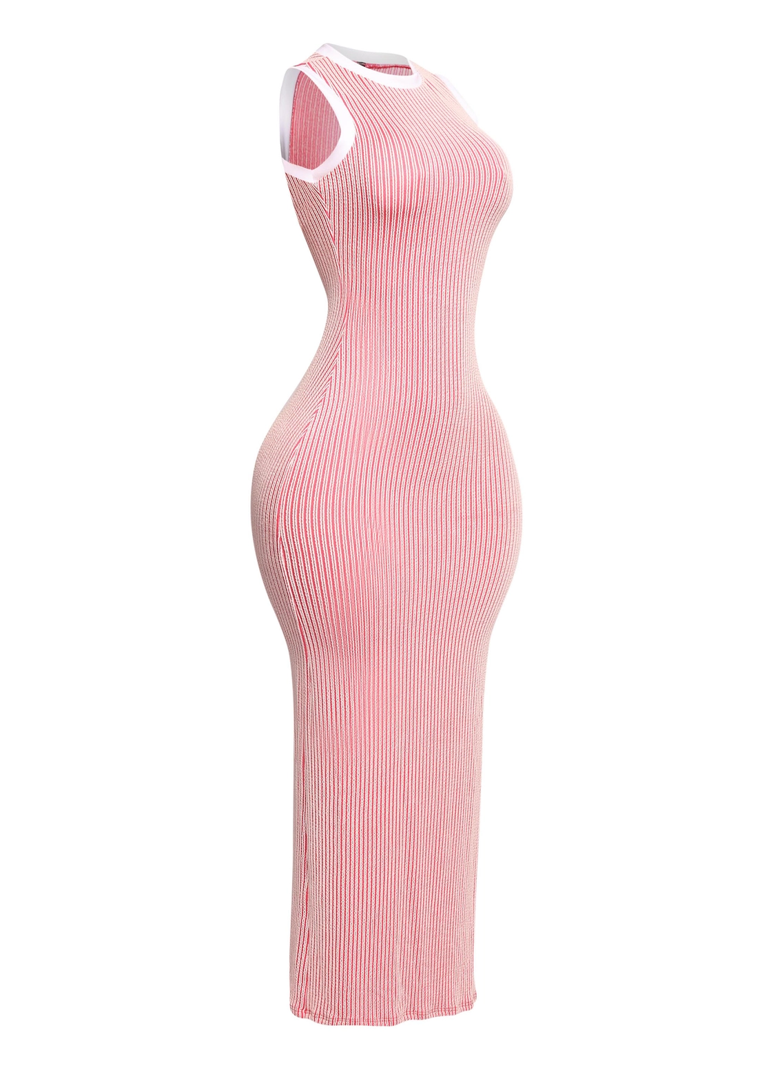 Sleeveless Bodycon Maxi Dress - Hot Pink