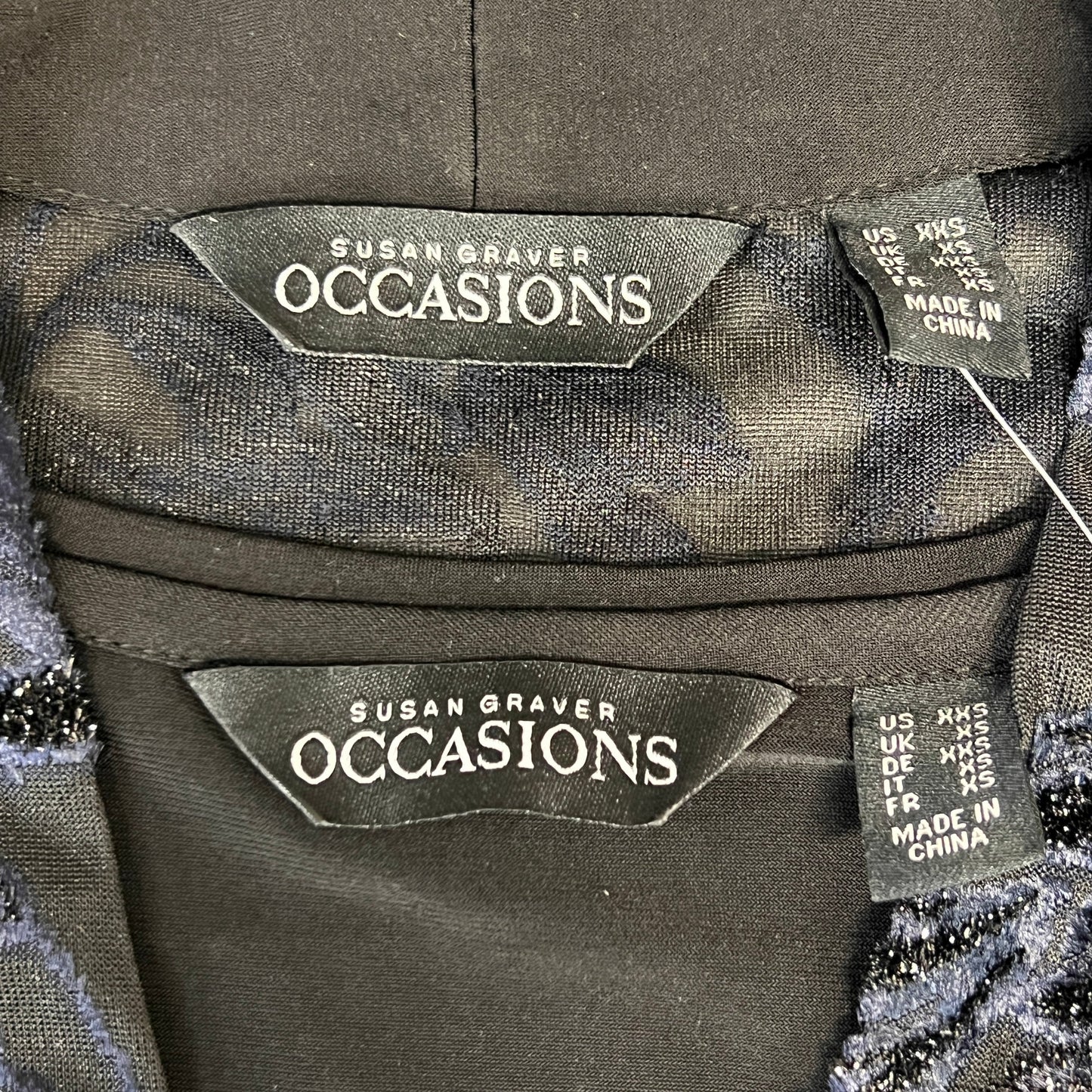 SUSAN GRAVER Knit Cardigan & Tank Set Women's Sz XXS Navy A384258BY3154 (New)