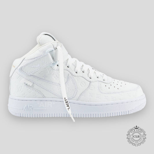 Nike Air Force 1 Mid X Louis Vuitton in Triple White