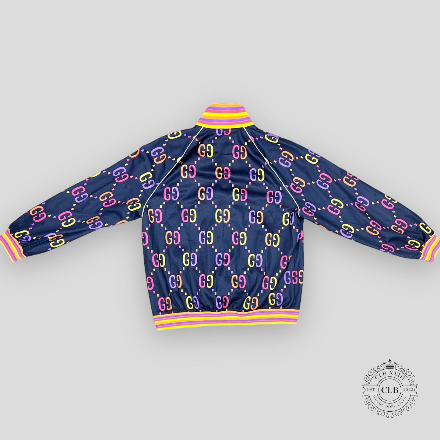 Gucci GG Jacquard Track Jacket in Blue/Multicolor