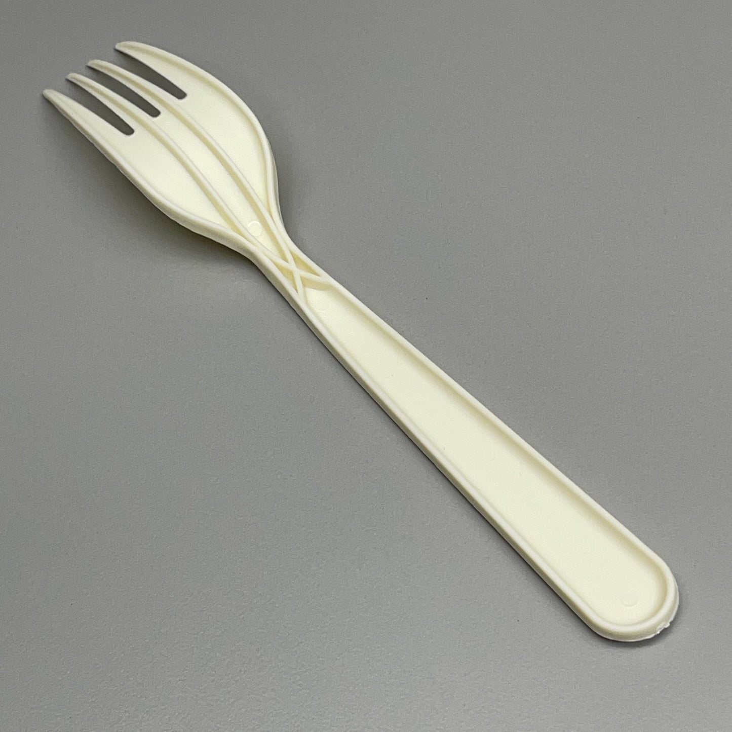 KANAK NATURALS (1,000 FORKS) Heavy Weight Flexible Plastic Fork Individually Wrapped Cream PC6200