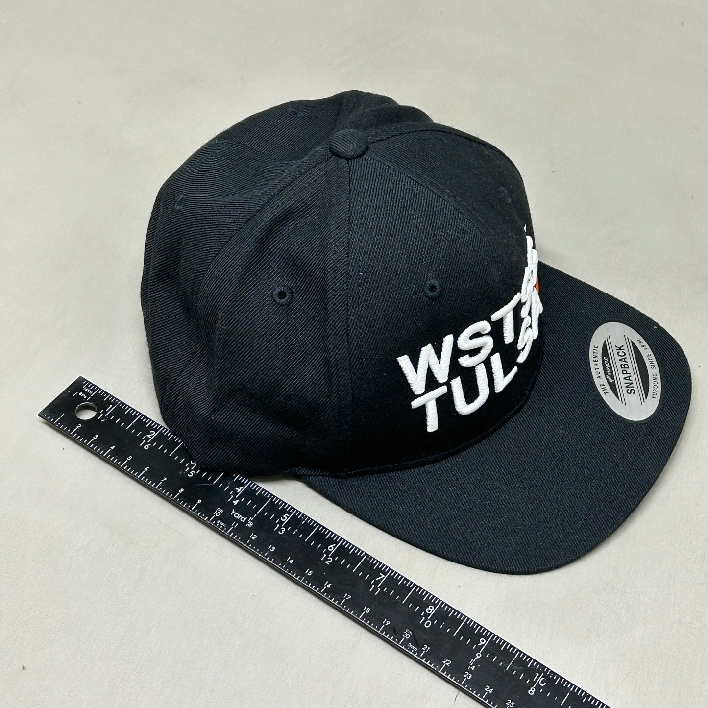 WSTSS TULSA We Saw The Same Sunset Snapback Hat Authentic Yupoong Black (New)