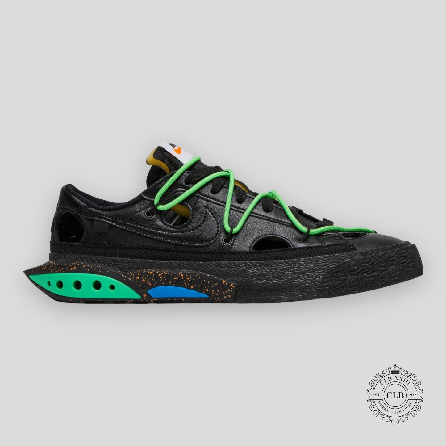 NIKE BLAZER LOW X OFF WHITE "ELECTRO GREEN"