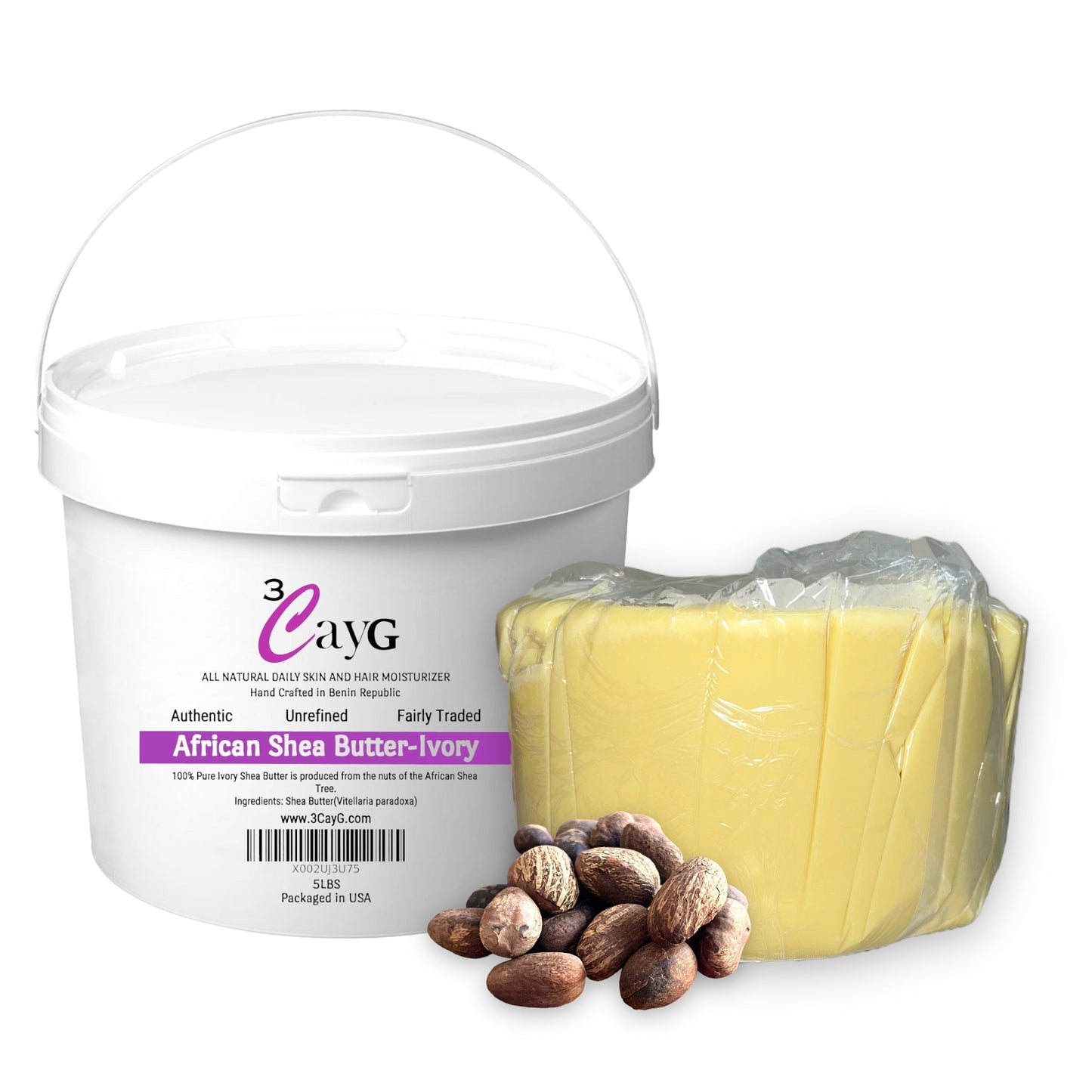 Unrefined Shea Butter in Pails