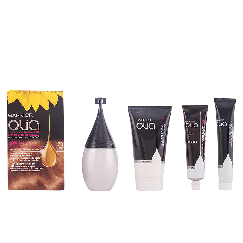 OLIA coloración permanente sin amoniaco #7.0-rubio 1 u-0