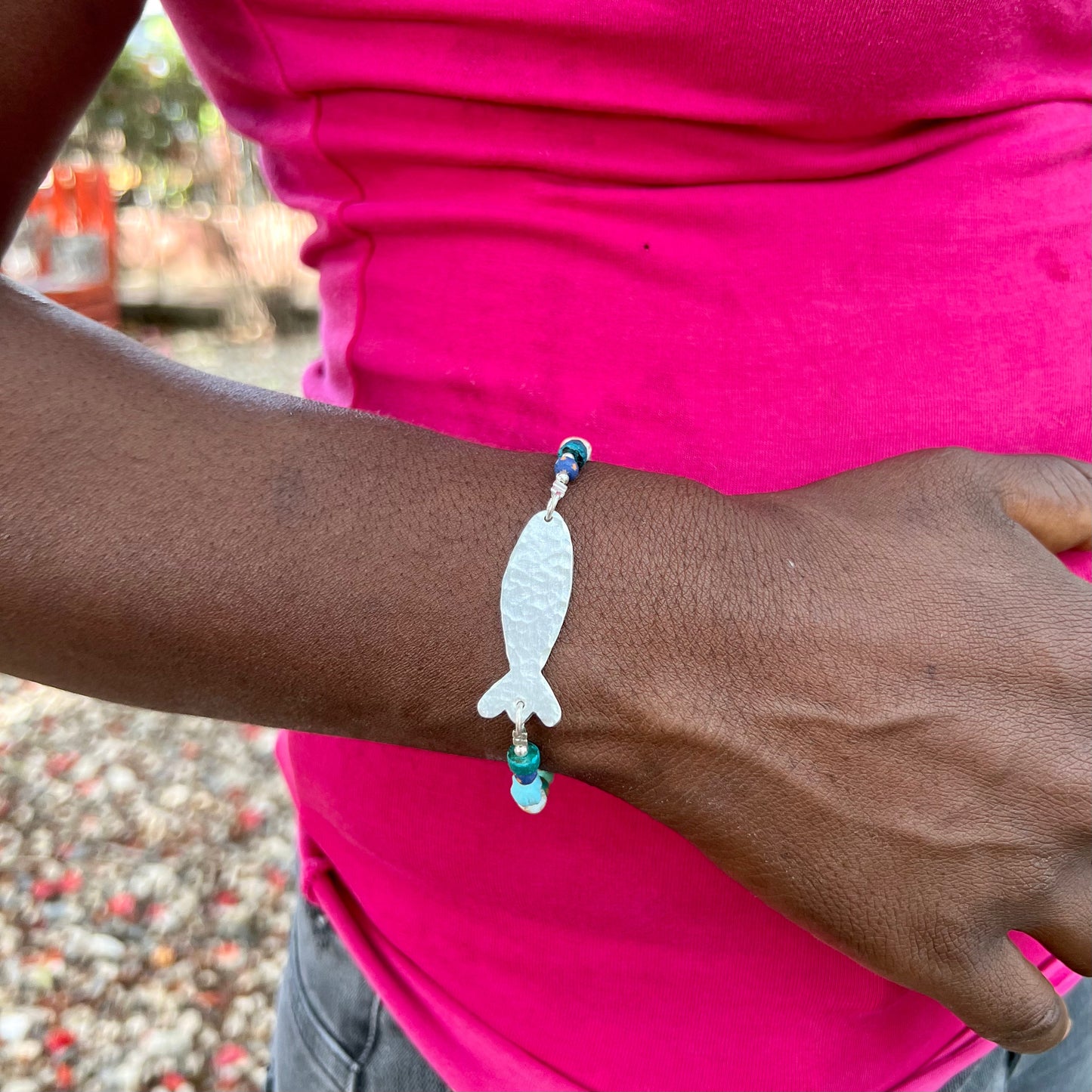 Aluminum Fish Clasp Bracelet