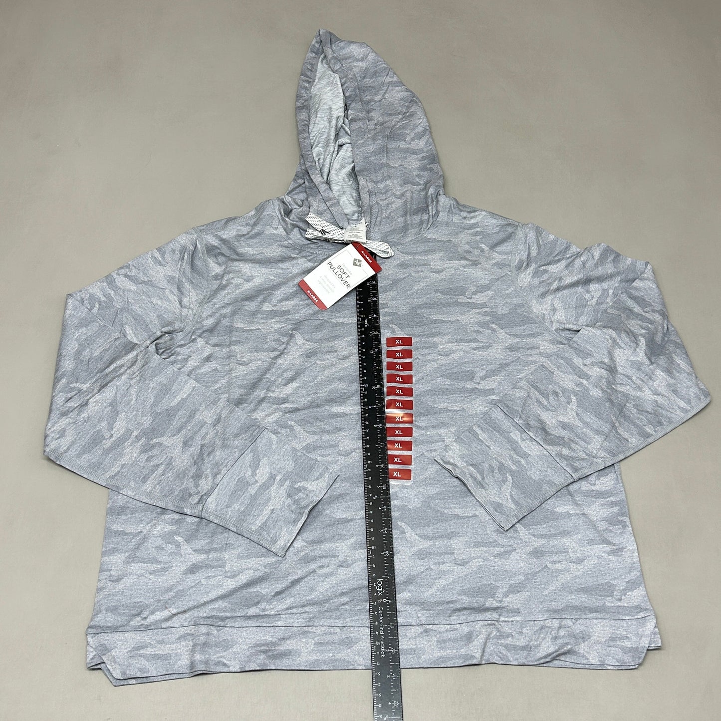 MEMBERS MARK Favorite Soft Pullover Light Grey Camo Size X-Large (New)