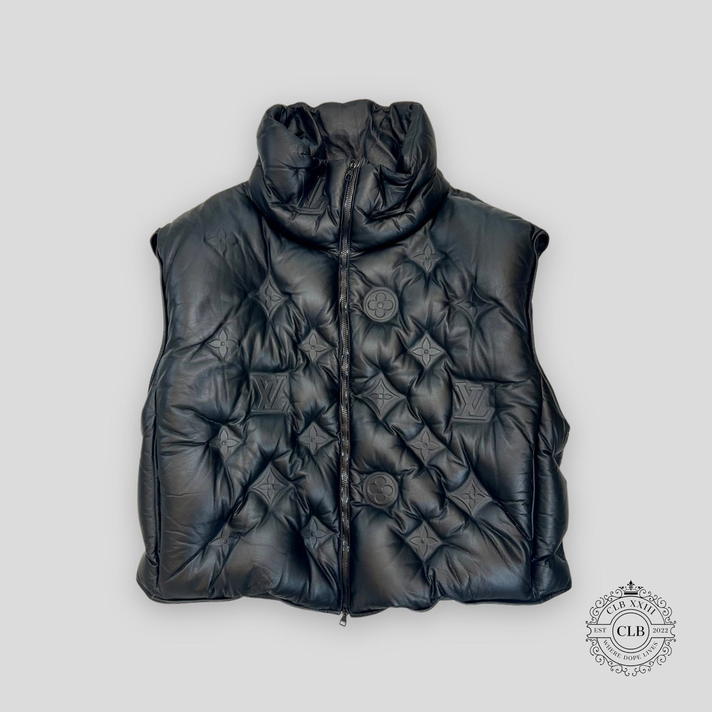 Louis Vuitton Embossed Boyhood Puffer Leather Vest