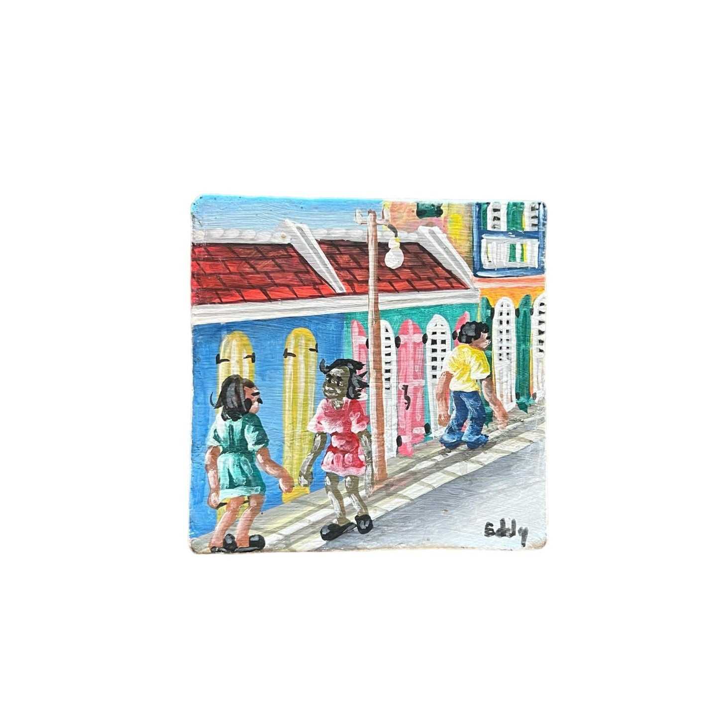 Eddy André Tiny Painting On Plaster #1