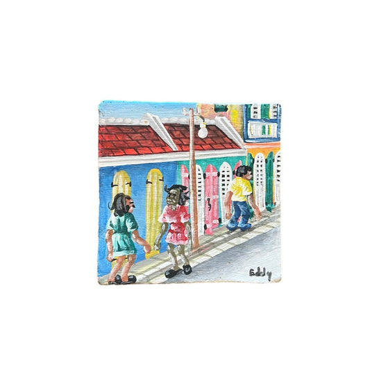 Eddy André Tiny Painting On Plaster #1