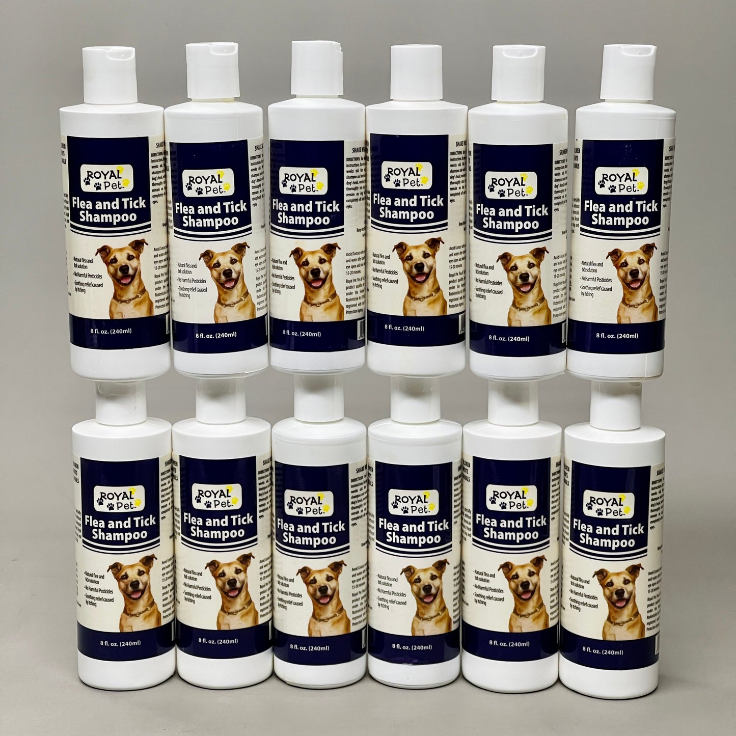 ROYAL PET Flea & Tick Shampoo 12-PACK for Dogs USA 8 fl oz (New)