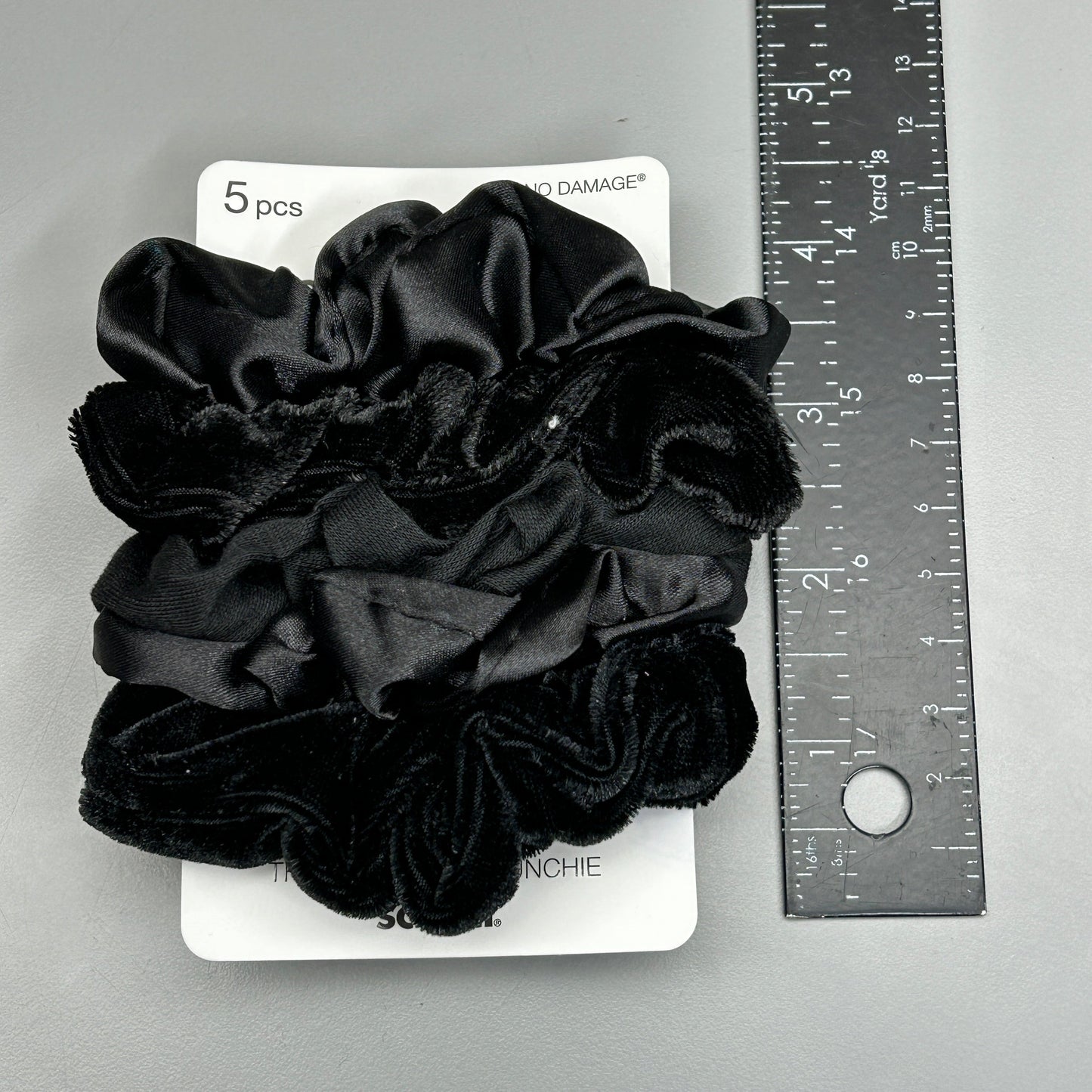 SCUNCI 3-PACK! The Original Scrunchie Black 5-Pieces (New)
