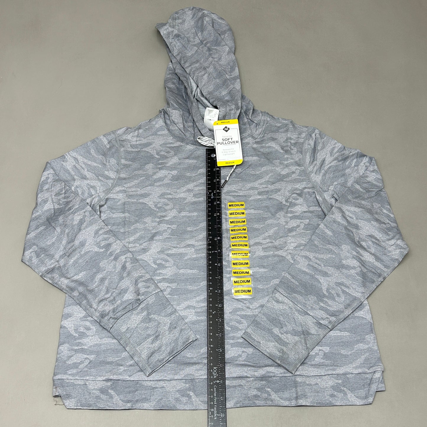 MEMBERS MARK Favorite Soft Pullover Light Grey Camo Size Medium (New)
