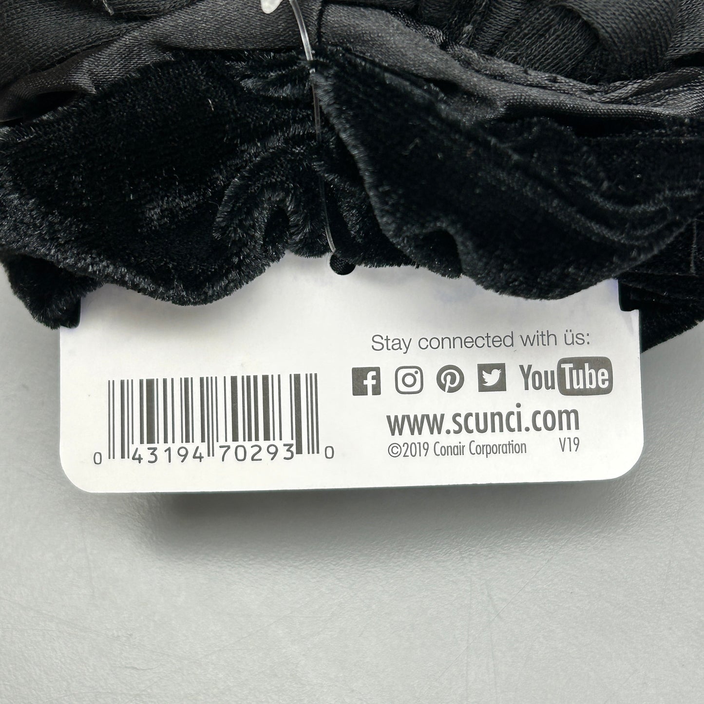 SCUNCI 3-PACK! The Original Scrunchie Black 5-Pieces (New)