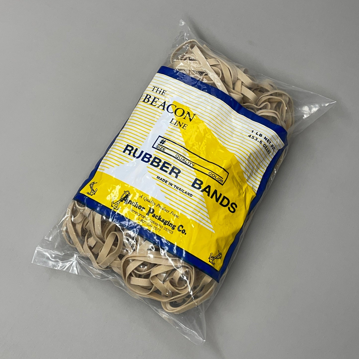ANCHOR PACKAGING CO The Beacon Line Rubber Bands 1 lb Size 64 (New)
