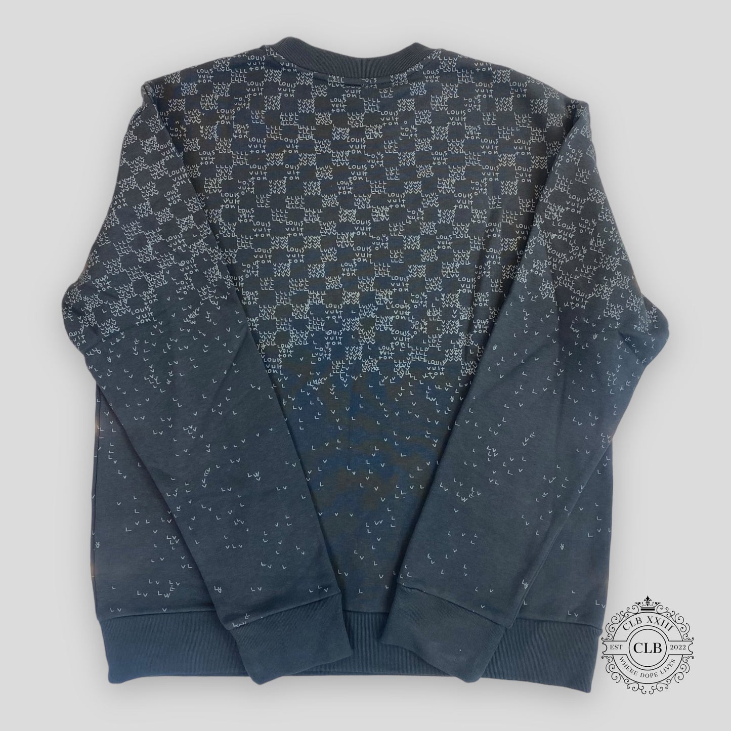 LOUIS VUITTON DAMIER SPREAD PRINTED SWEATSHIRT - GREY