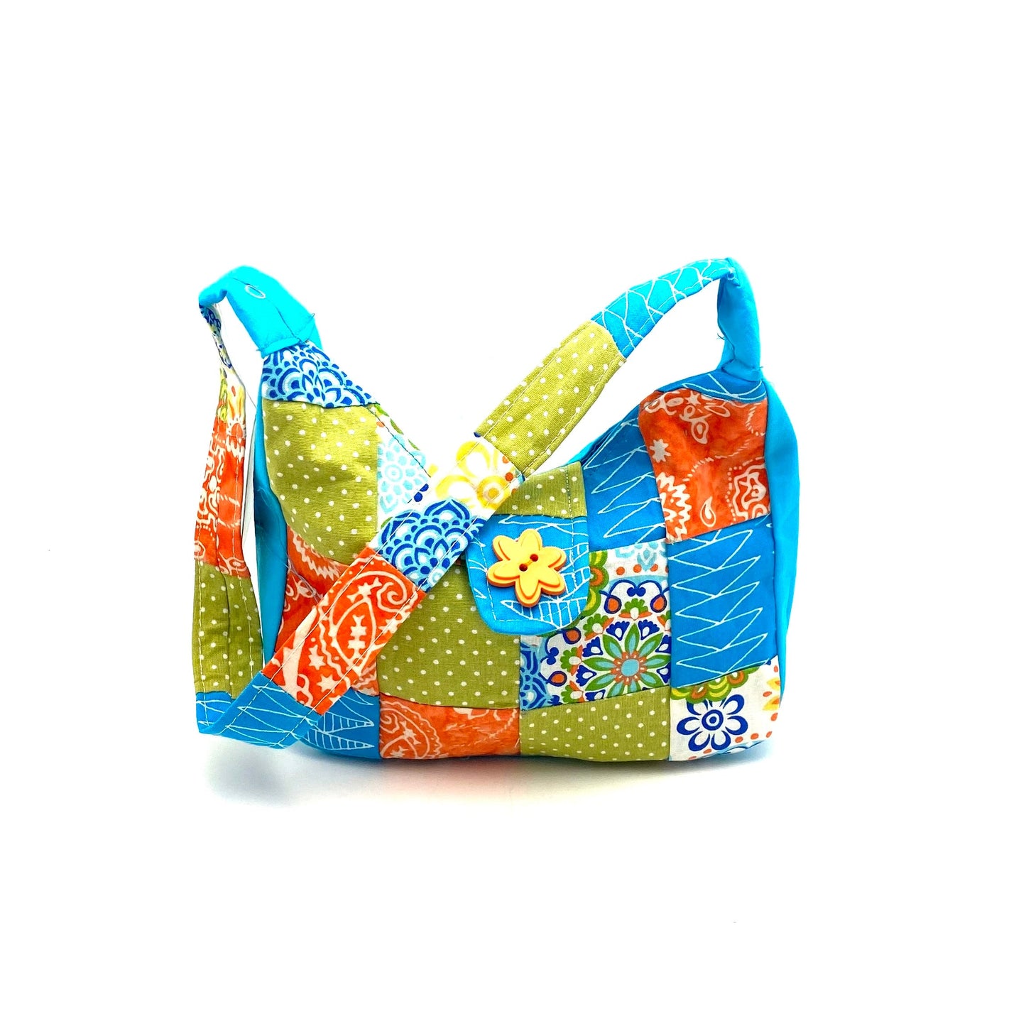 Girl's Patchwork Purse- Blue