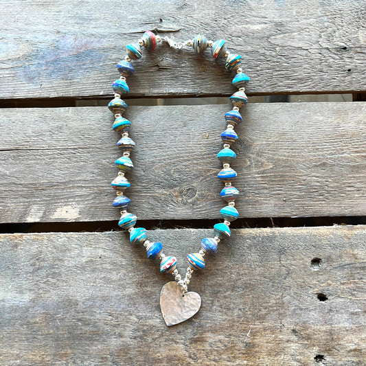 Heart Charm Cereal Box Necklace