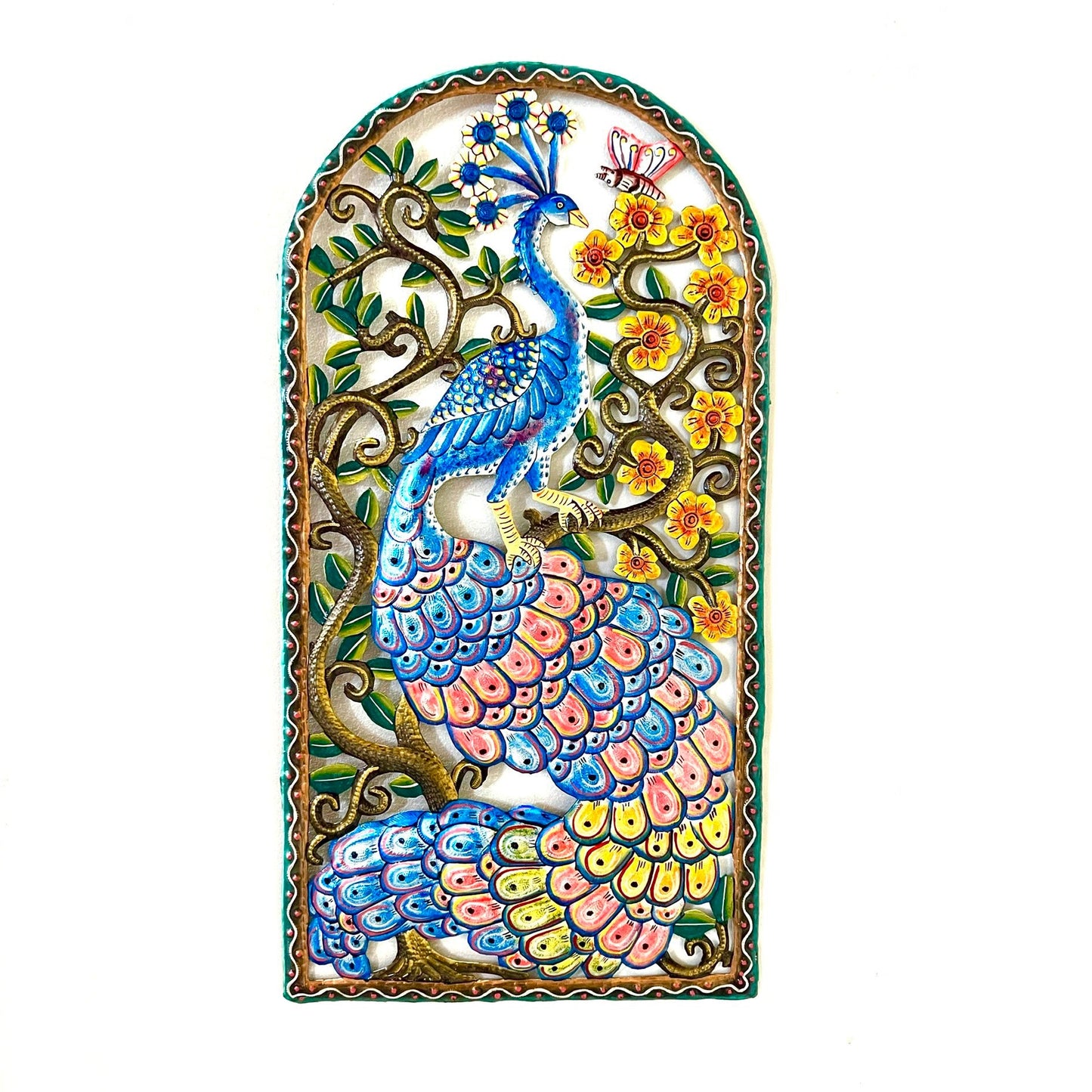 Arched Window with Peacock