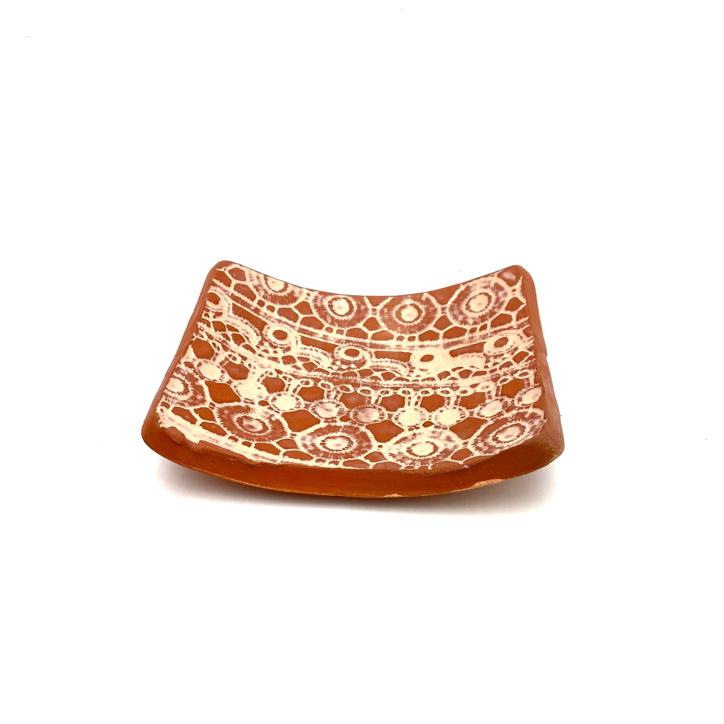 Blush Lace Print Soap Dish