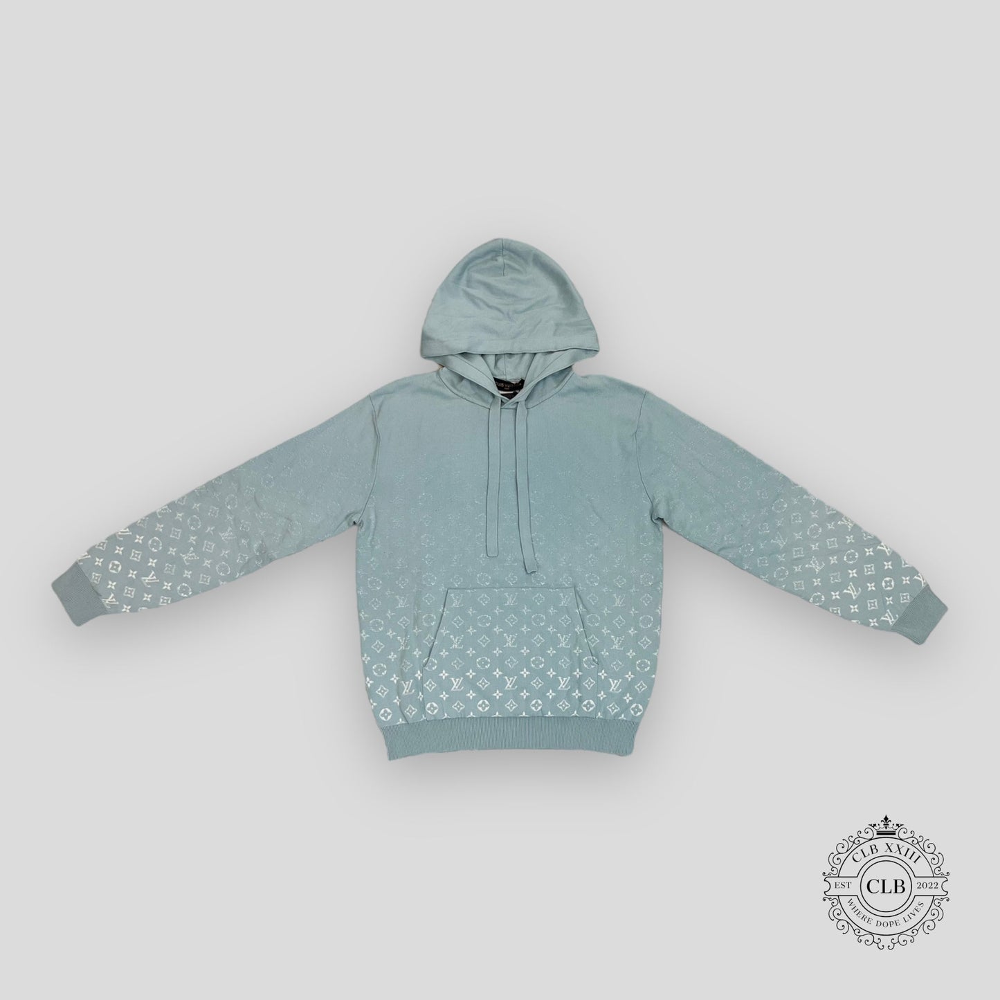Louis Vuitton Gradient Knit Hoodie in Blue