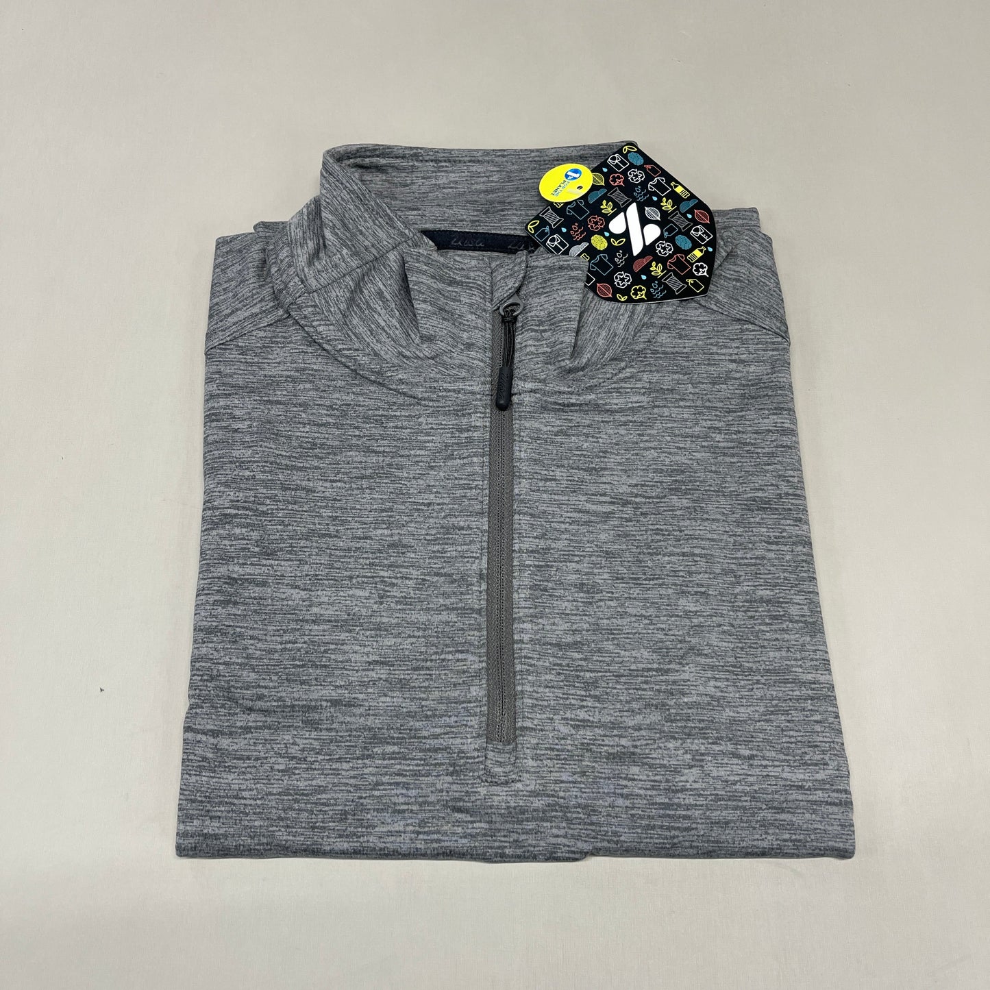 ZUSA Pull Over Shirt Long Sleeve Brisk Quarter Zip Women's Sz M Charcoal Heather (New)