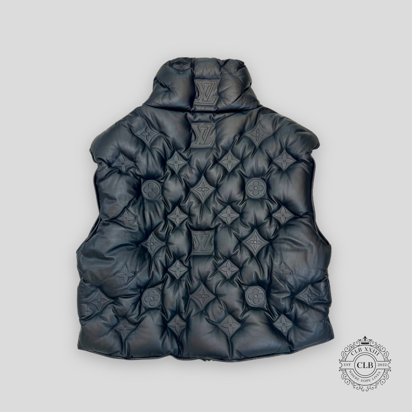 Louis Vuitton Embossed Boyhood Puffer Leather Vest