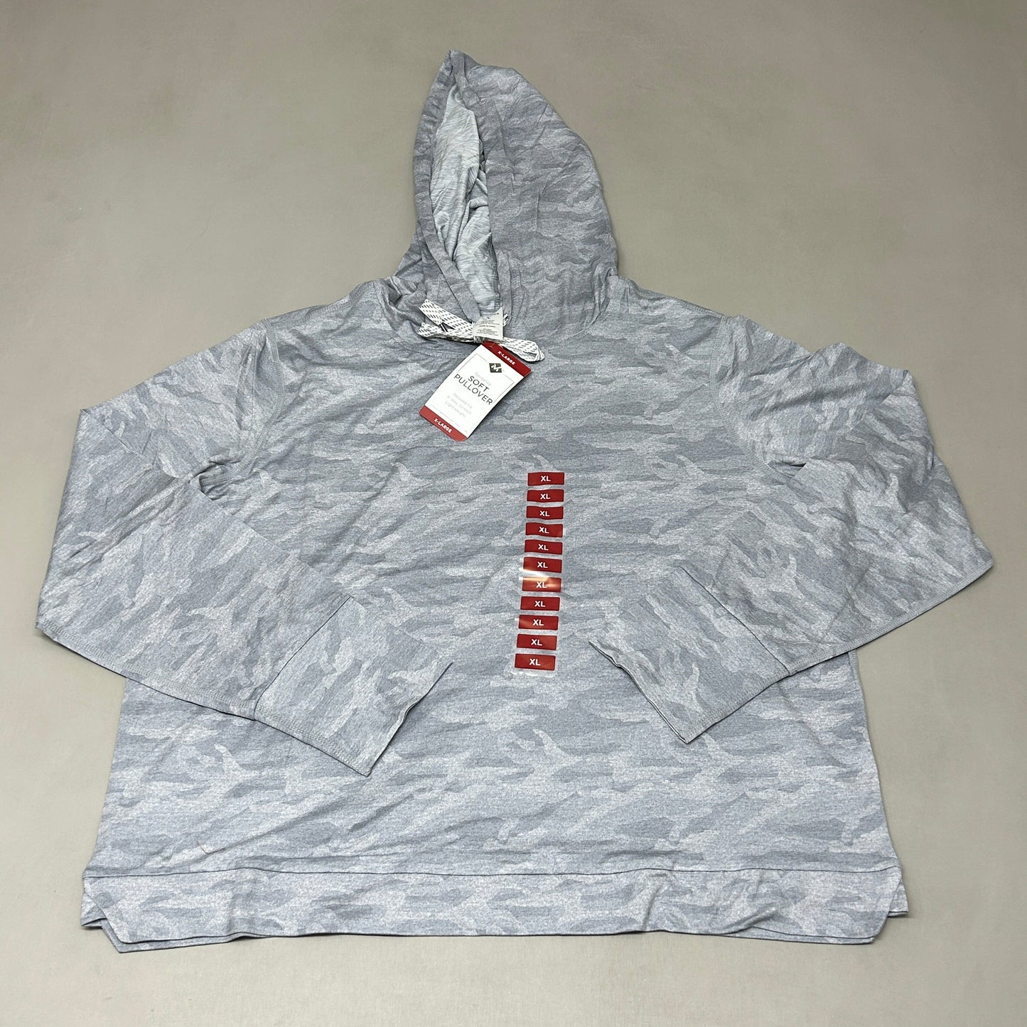 MEMBERS MARK Favorite Soft Pullover Light Grey Camo Size X-Large (New)