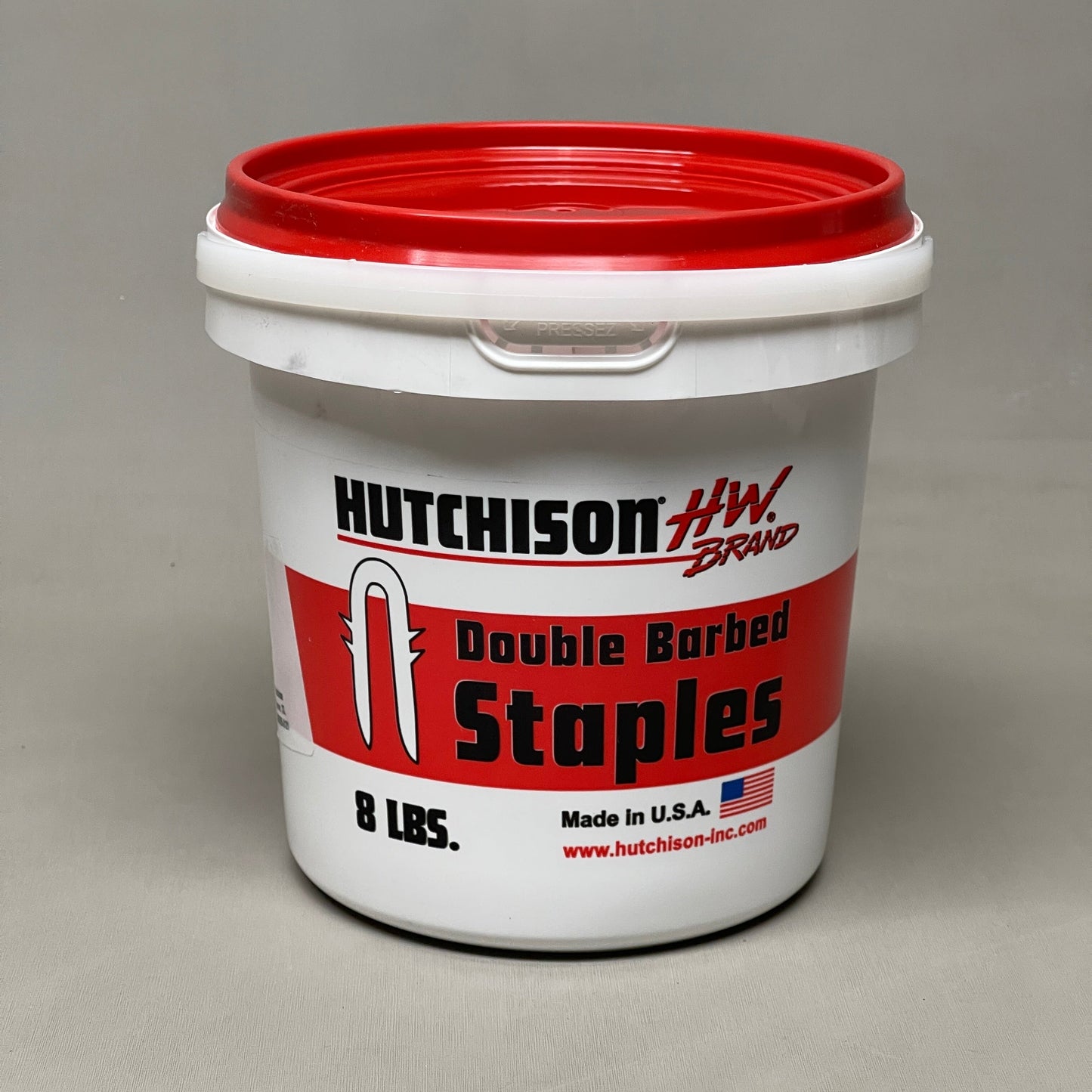 HW BRAND (Hutchinson Inc) Double Barbed Galvanized Fence Staples 1-1/2" 8 lb (New)