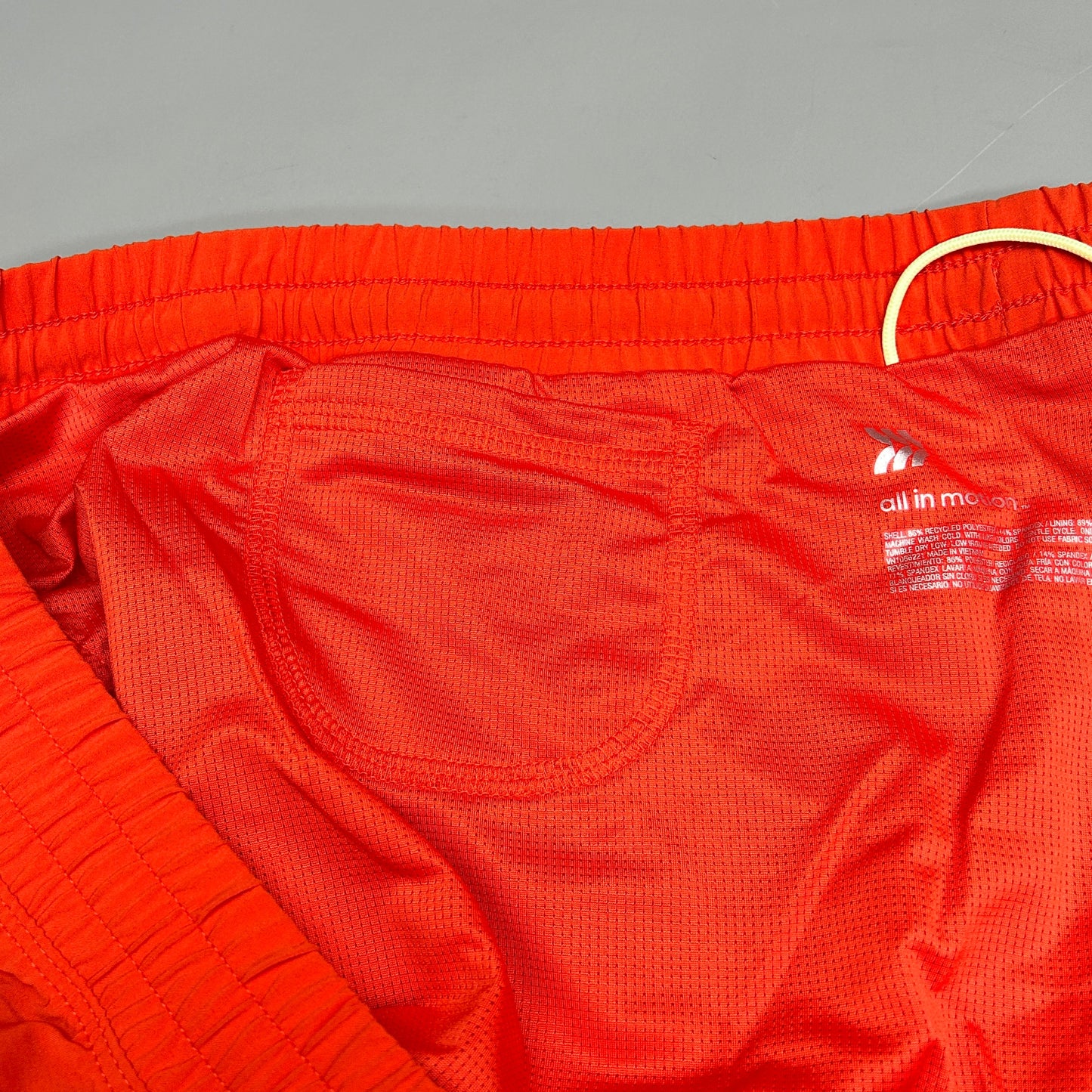 ALL IN MOTION Men's Lined Run Shorts 5" Dark Orange Sz XXL (New)