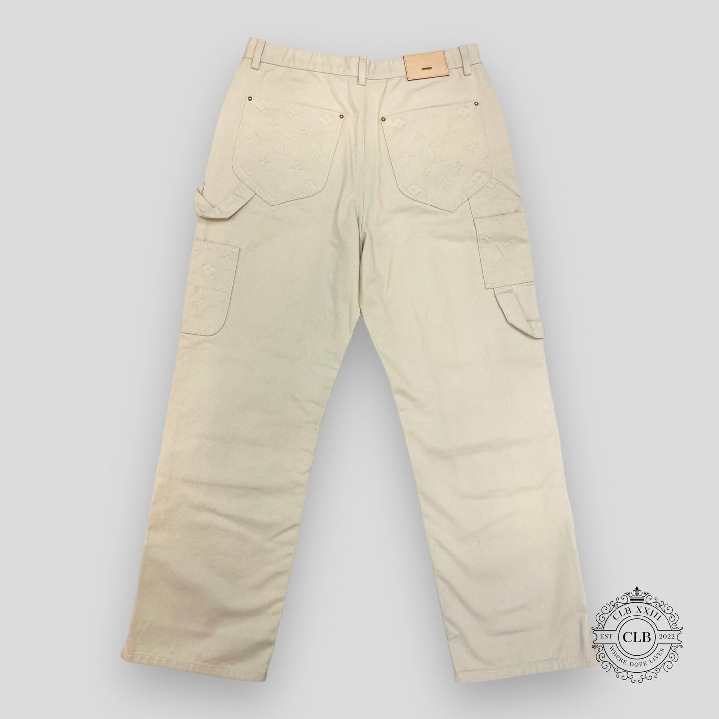 LOUIS VUITTON MONOGRAM WORKWEAR CARPENTER PANTS - OFF WHITE
