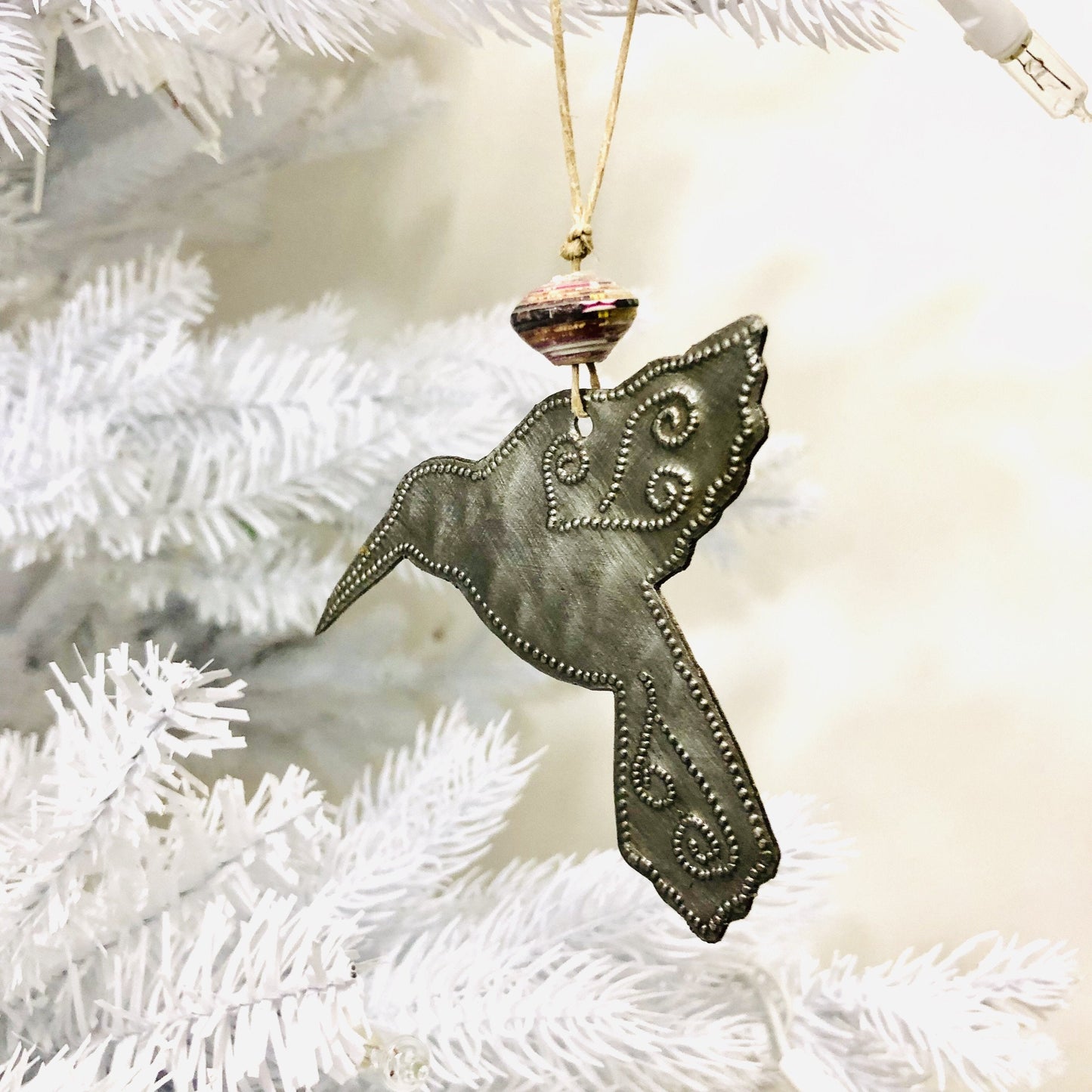 Feeding Hummingbird Ornament