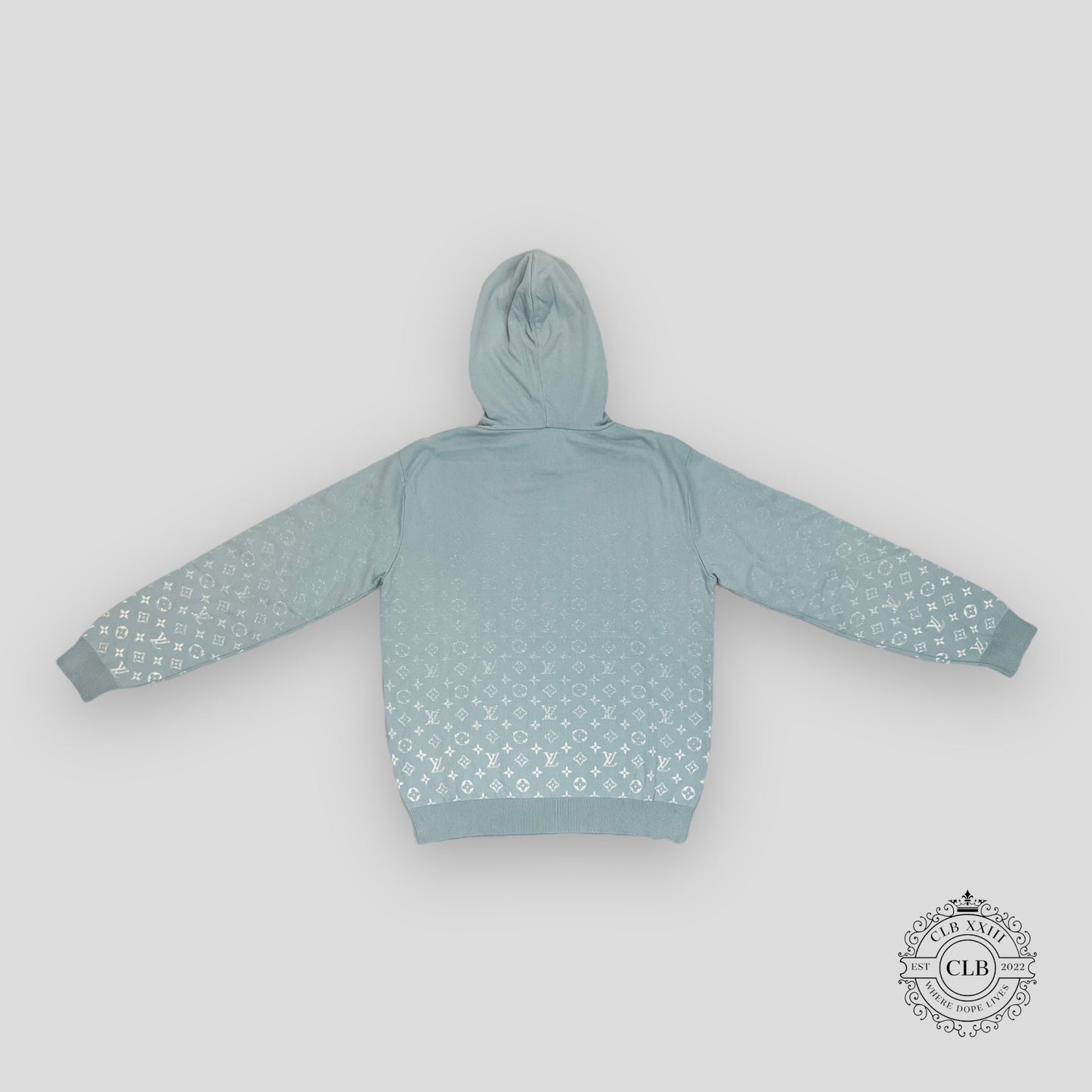Louis Vuitton Gradient Knit Hoodie in Blue