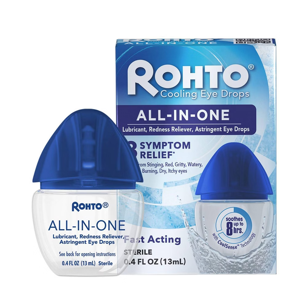 Rohto Multi-Symptom Relief Cooling Eye Drops - 4 Oz