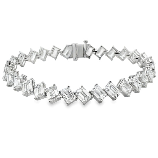 Lab Grown Diamond Tennis Bracelet 14KT White Gold