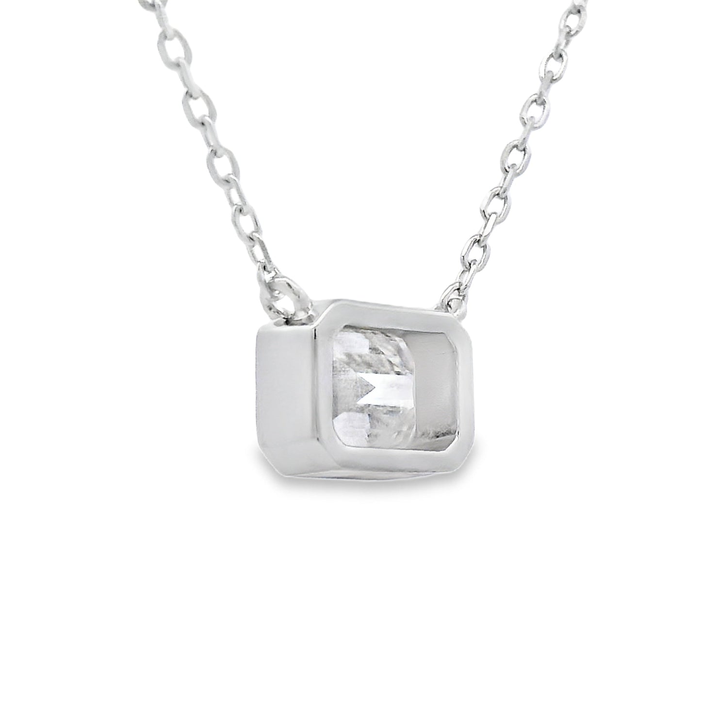 .85ct Moissanite Pendant Sterling Silver