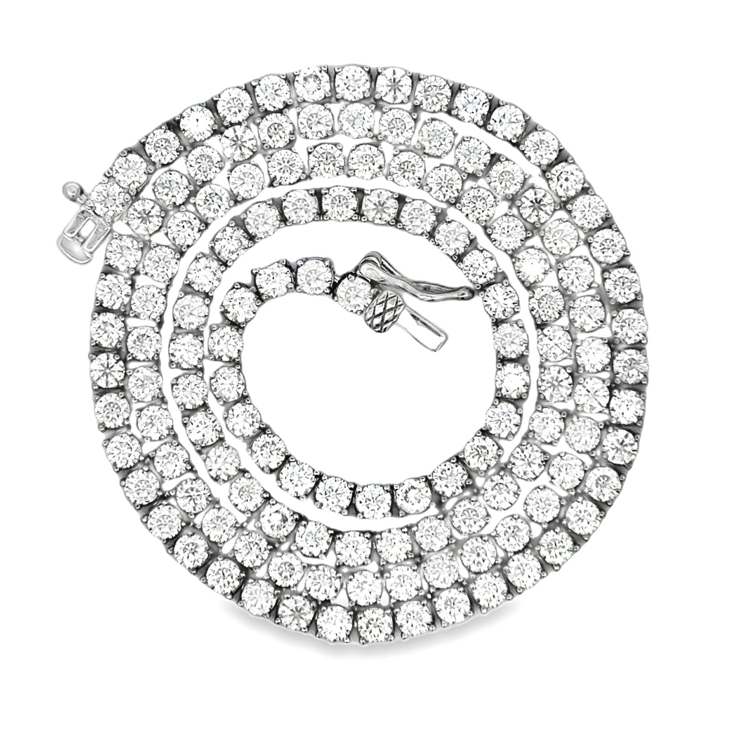 Natural 12.39ct Moissanite Tennis Sterling Silver