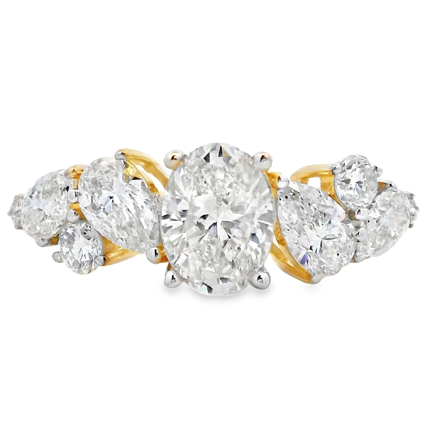 1.50ct Lab Grown Diamond Eng Only 10KT Yellow Gold