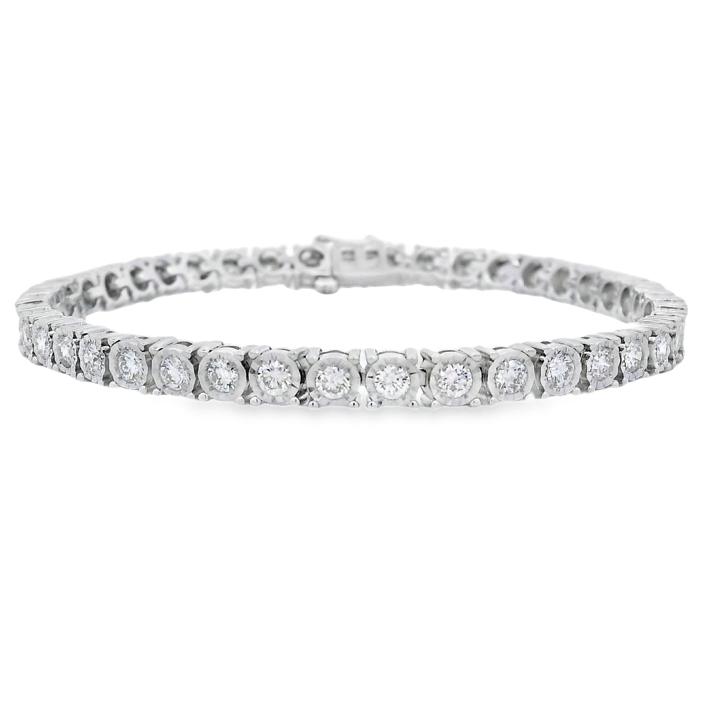 Lab Grown Diamond Tennis Bracelet Sterling Silver