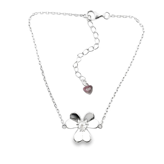 Genuine Cubic Zirconia Bracelet Sterling Silver