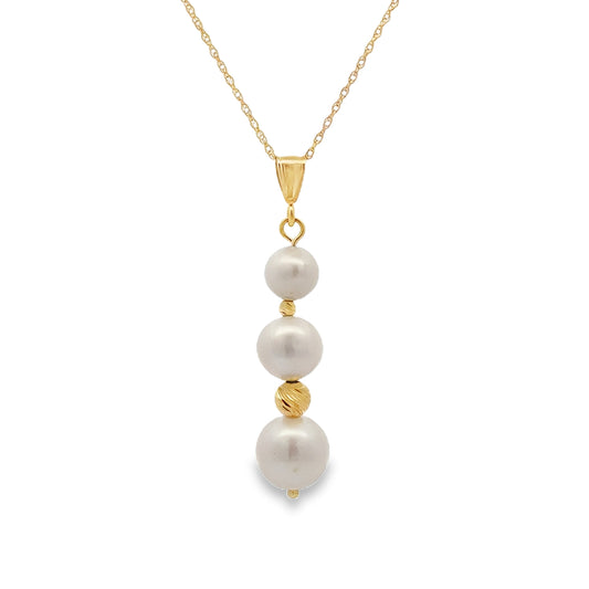 Pearl Fashion Pendants 14KT Yellow Gold