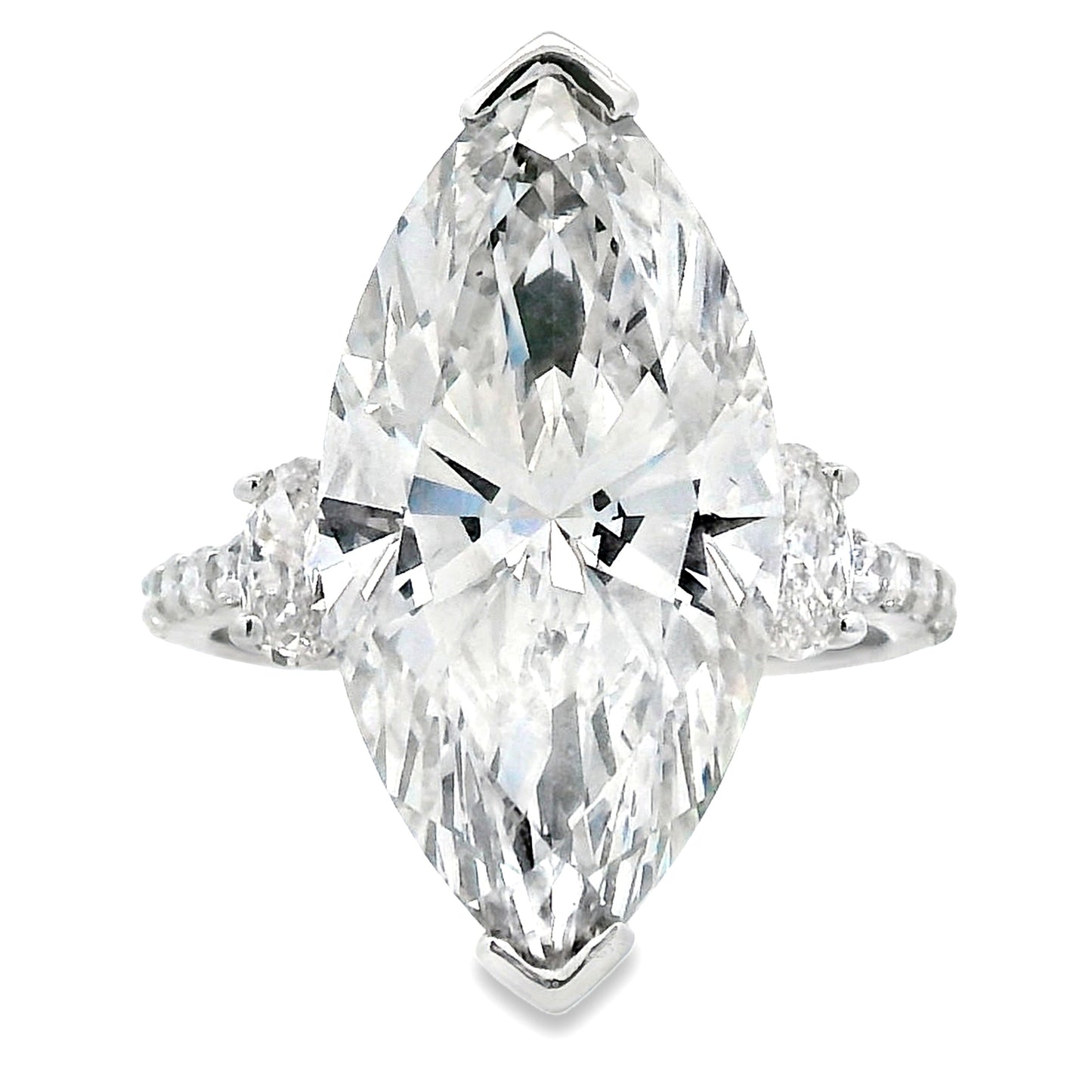 9.85ct Lab Grown Diamond Eng Only 14KT White Gold