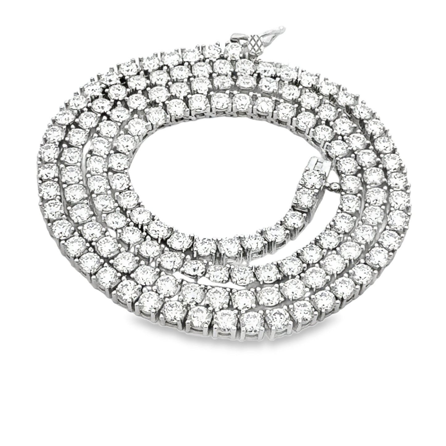 15.14ct Moissanite Tennis Necklace Sterling Silver