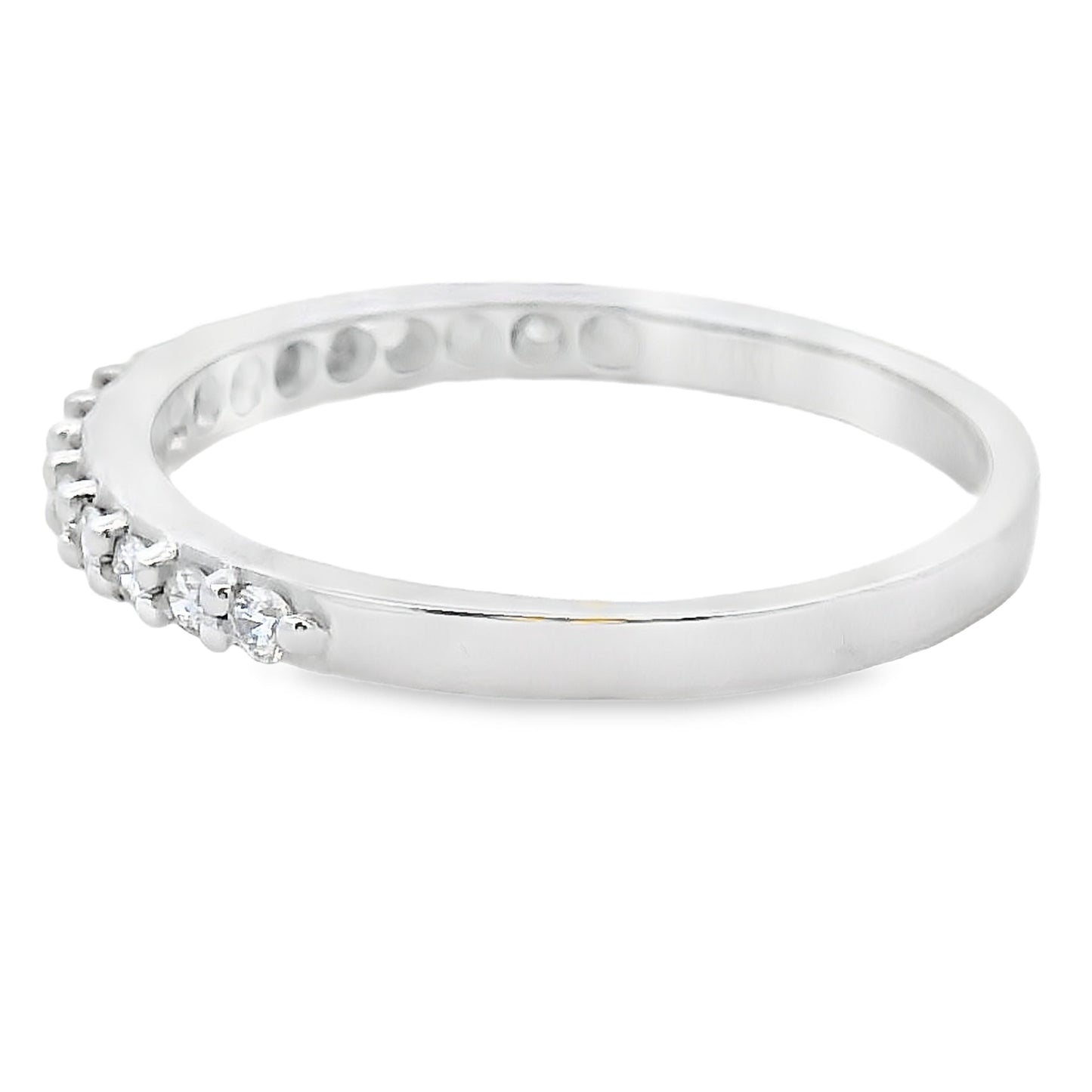 .25ct Diamond Wedding Band Ring 14KT White Gold