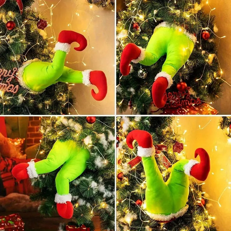 Plush Elf Leg Decoration Christmas Tree Ornament-3