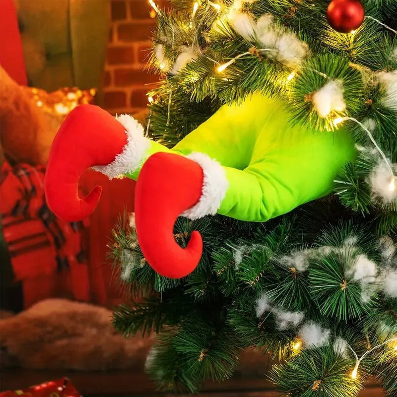 Plush Elf Leg Decoration Christmas Tree Ornament-4