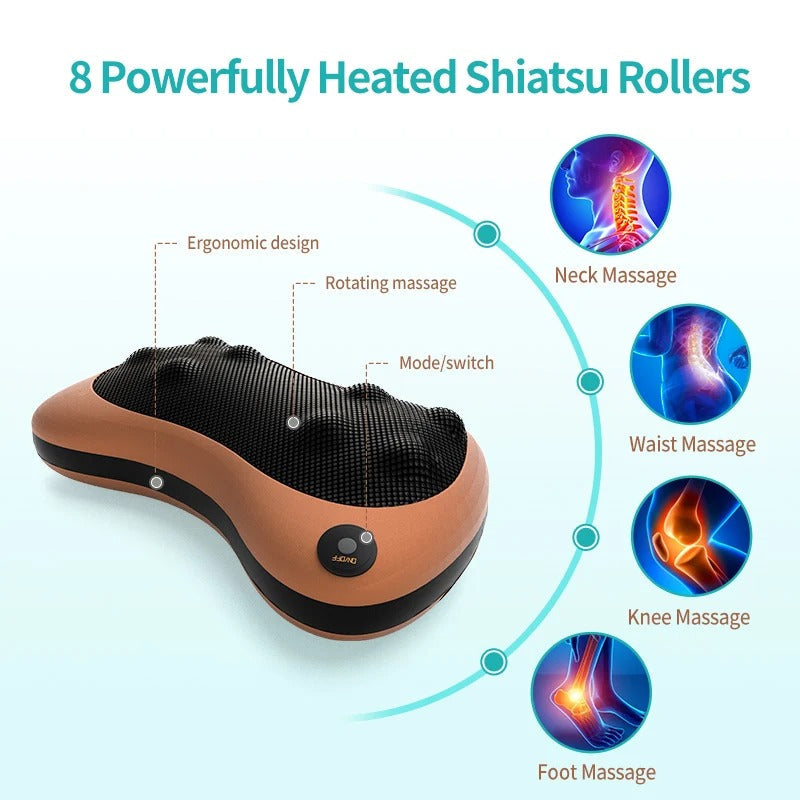 Electric Shiatsu Neck and Back Massage Pillow-1