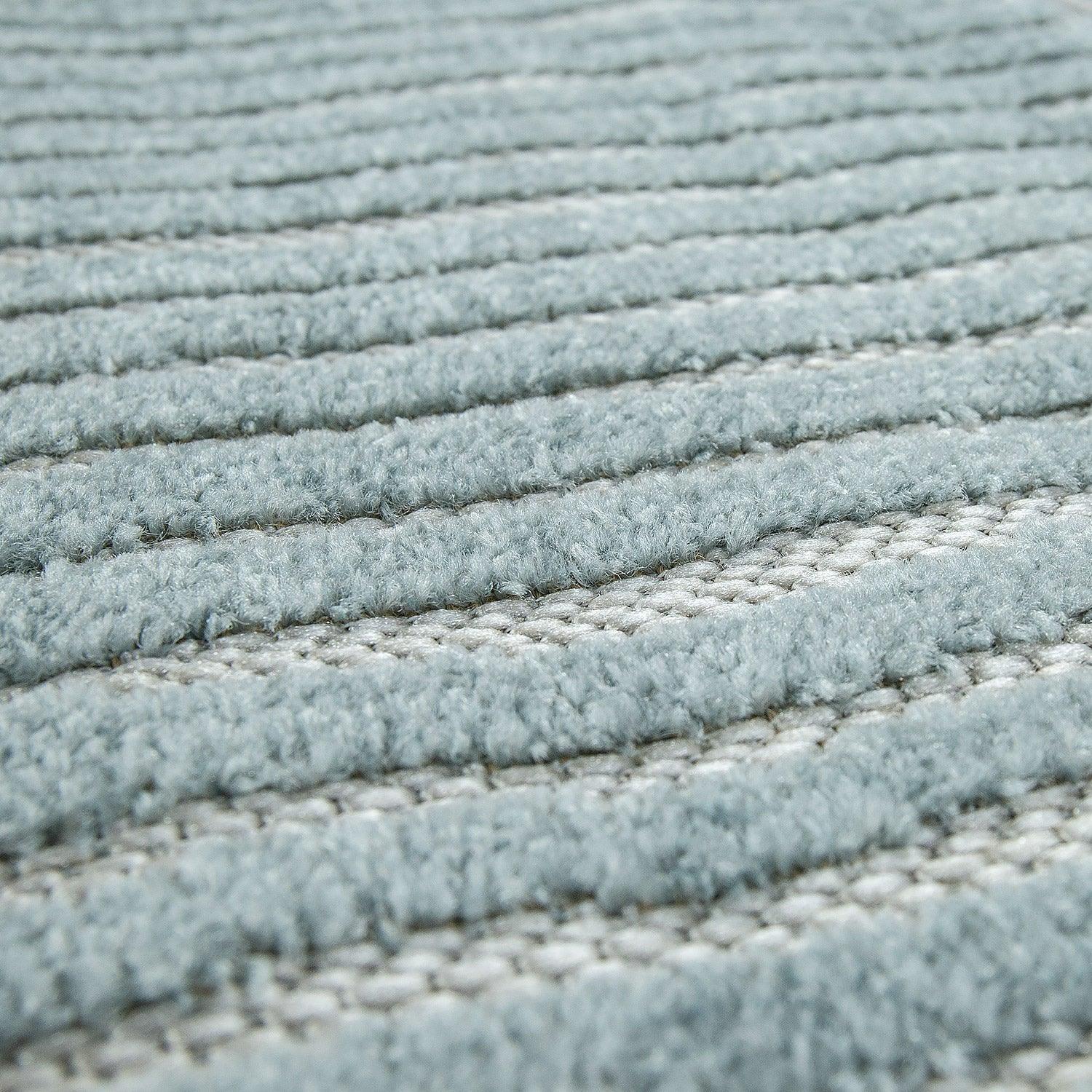 In- & Outdoor Rug Marrakesh Carved Design - Aqua Blue-3