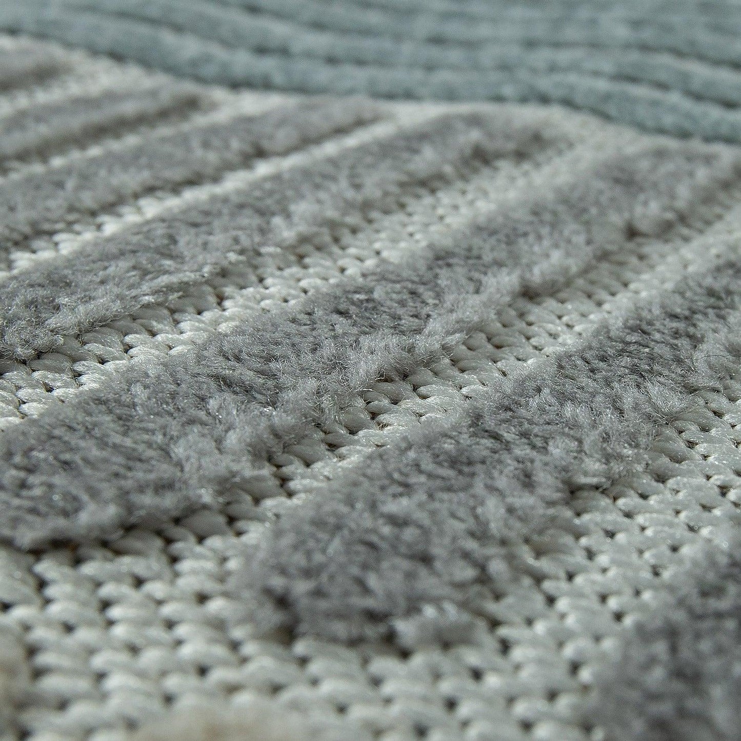 In- & Outdoor Rug Marrakesh Carved Design - Brown Blue-3