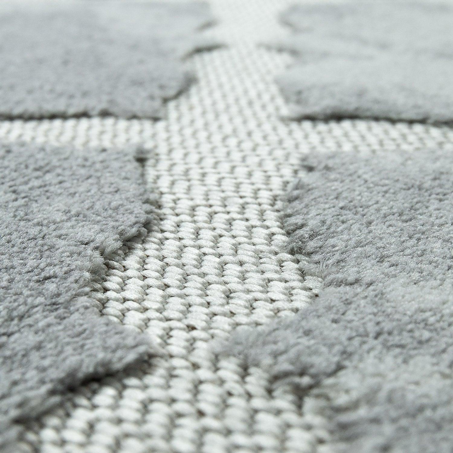 Outdoor Rug Marrakesh Moroccan Diamond Pattern - Light-Grey-2
